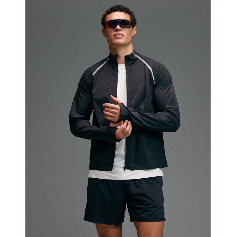 4505 Premium woven water repellent running jacket with zip