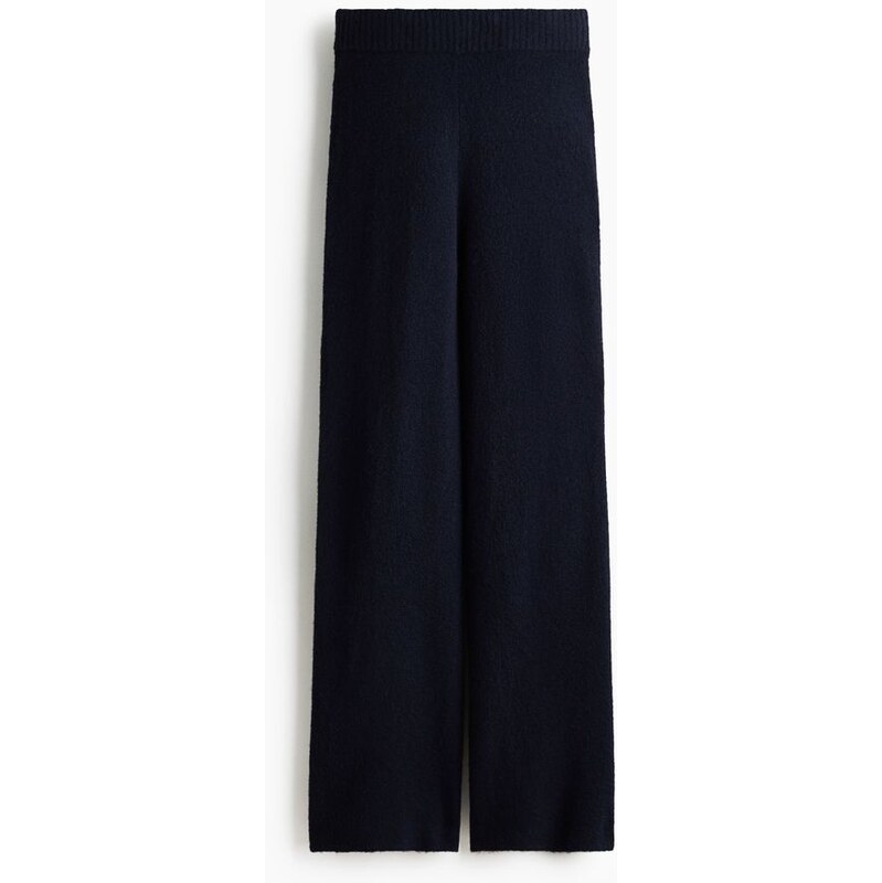 H&M - Kalhoty z jemného úpletu - Námořnická Modř