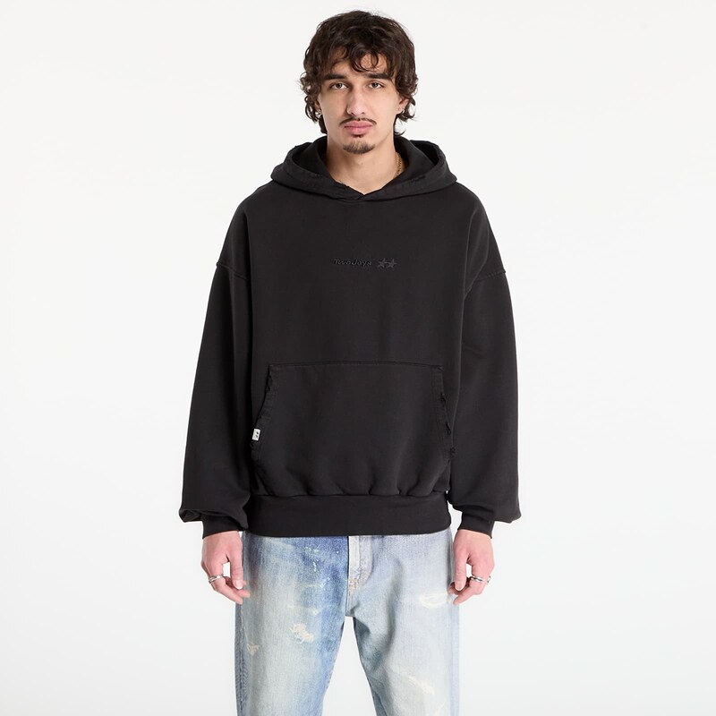 Mikina TwoJeys Icon Hoodie Stone Washed Black L