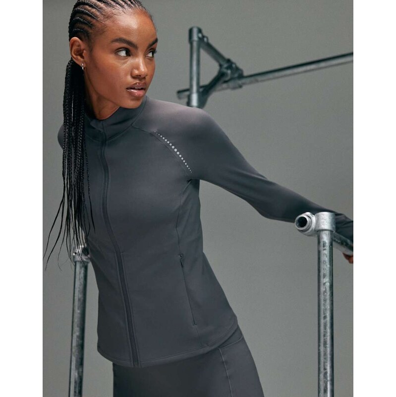 4505 Premium reflective zip up running jacket with foldover cuff and 113263517