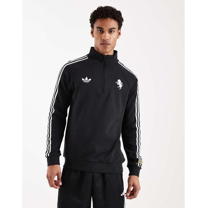 adidas performance Juventus fc originals half zip top in black