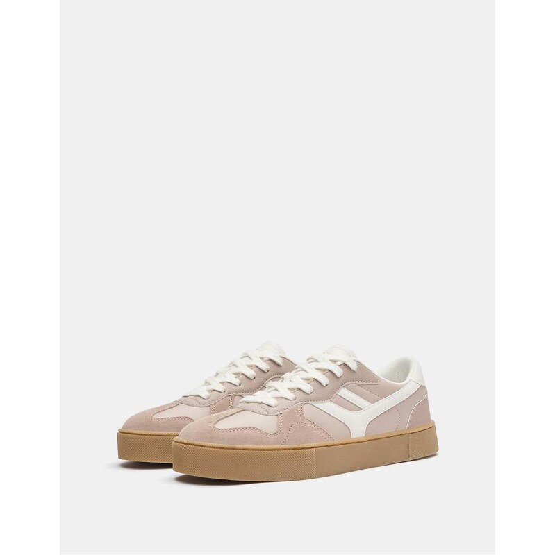 Pull&Bear Chunky retro trainers in pink-Neutral