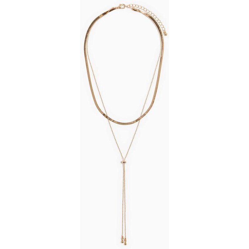 H&M - Dvouřadový náhrdelník - zlatá 112345923