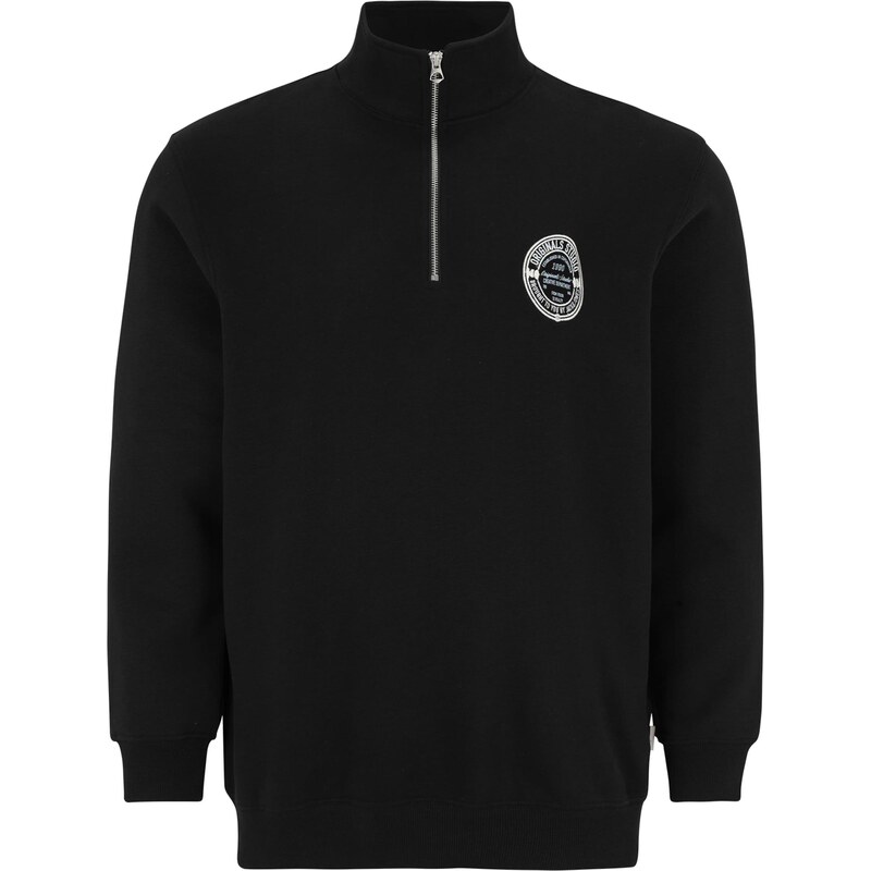 Jack & Jones Plus Mikina JORYORK černá / bílá