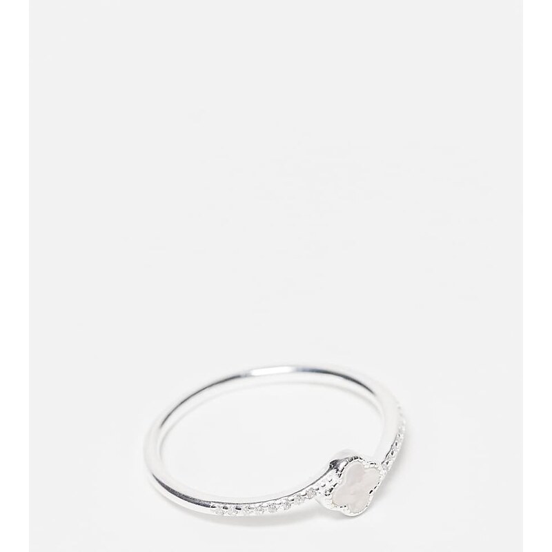 Kingsley Ryan clover ring in silver pearl 112645825