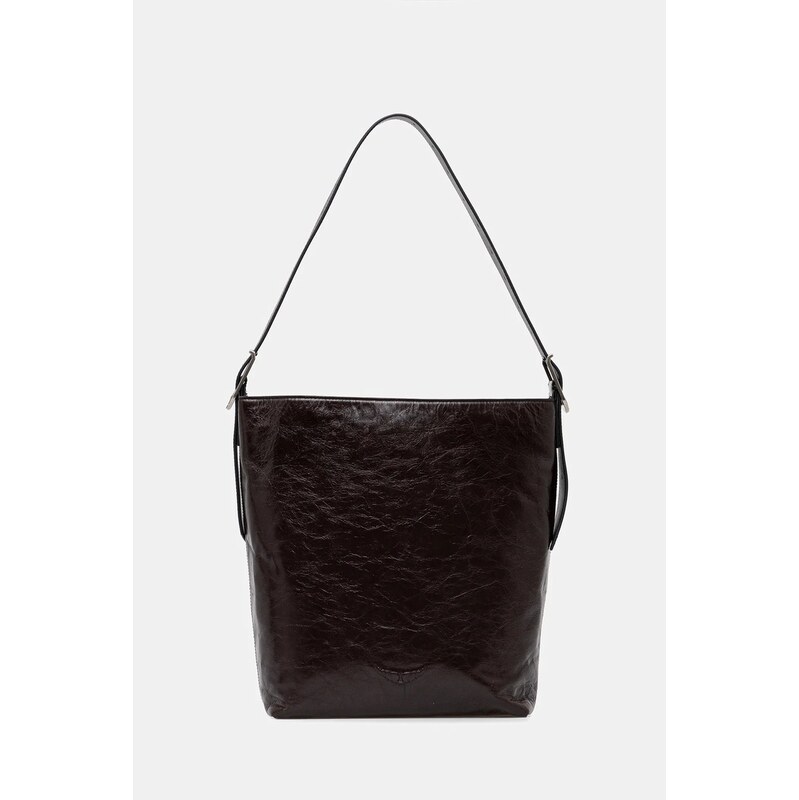Kožená kabelka ZADIG&VOLTAIRE JANE HOBO VINTAGE PATENT 112413277