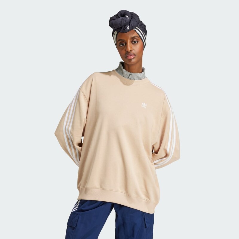 Adidas Mikina 3-Stripes Oversized Crew
