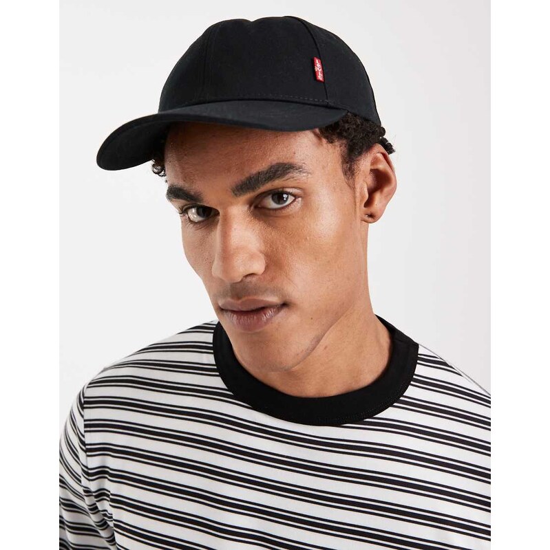 Levis classic twill red tab baseball cap in black