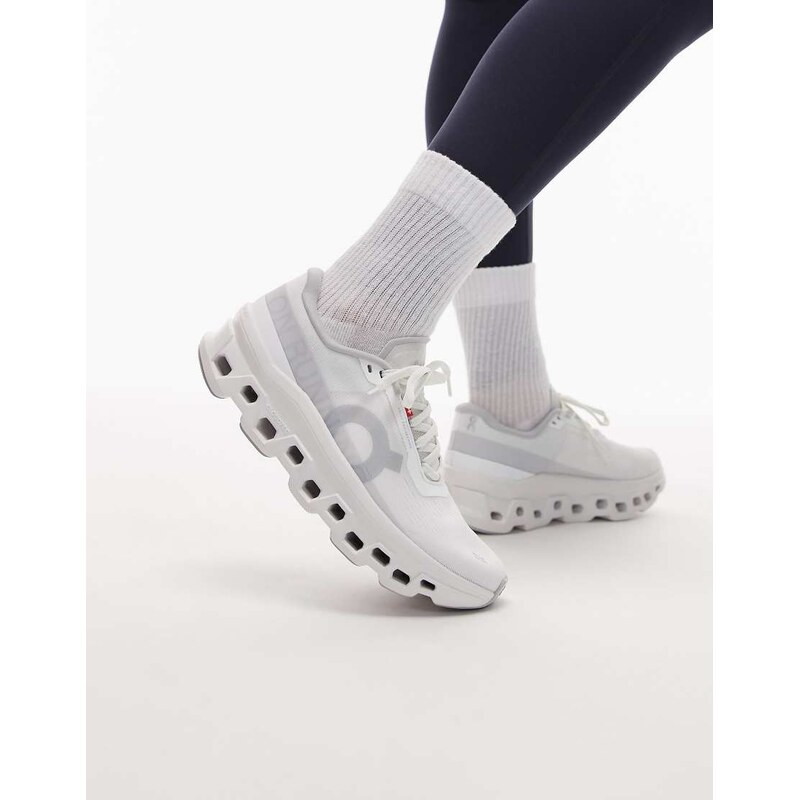 ON Cloudmonster 1 running trainers in white