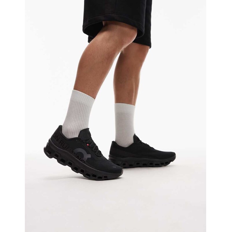 ON Cloudmonster 1 running trainers in triple black