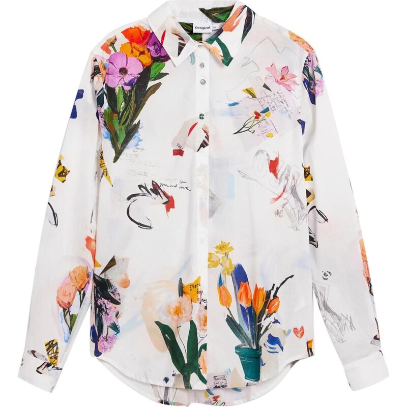 Desigual Halenka orchidej / oranžová / černá / bílá