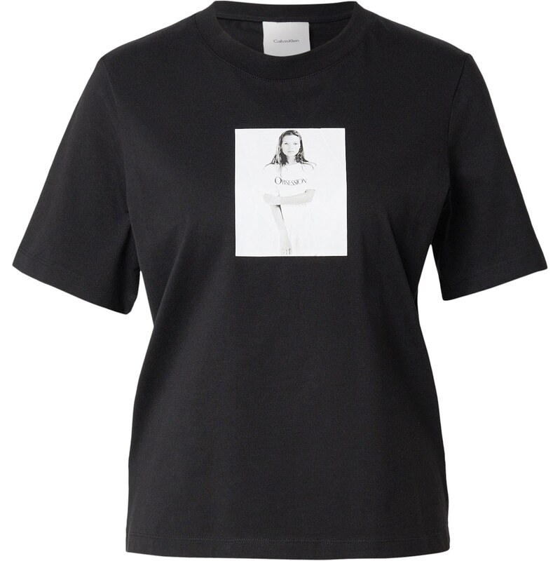 Calvin Klein Tričko OBSESSION světle šedá / černá / bílá