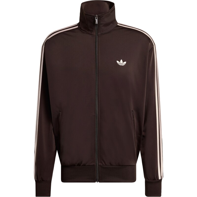 ADIDAS ORIGINALS Mikina Firebird tmavě hnědá / růžová