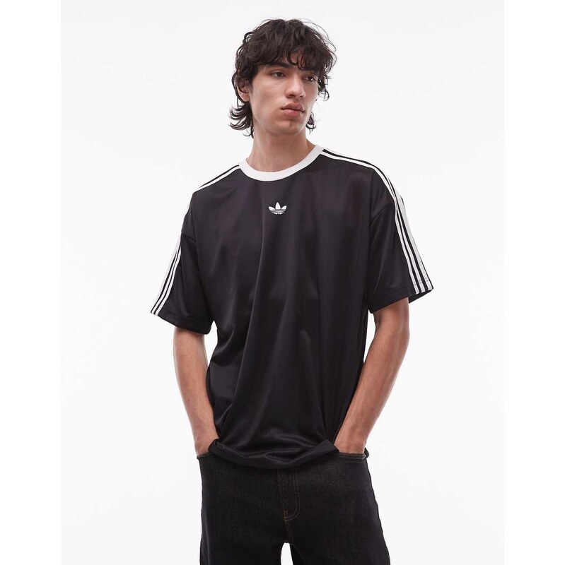 adidas Originals Adidas adicolor jacquard jersey in black 115504575