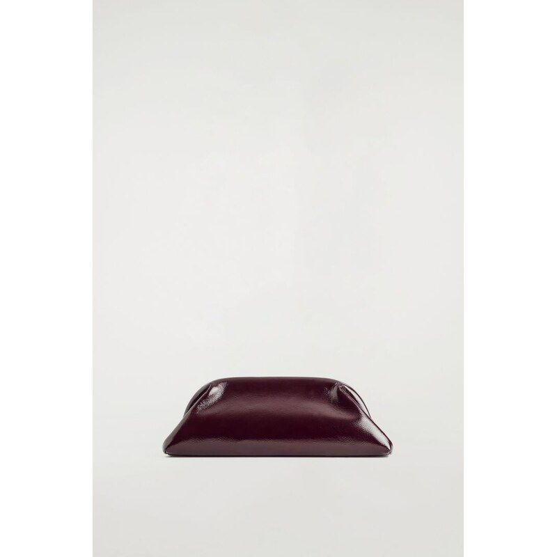 H&M - KOŽENÁ KABELKA INGOT CLUTCH - hnědá 112367130