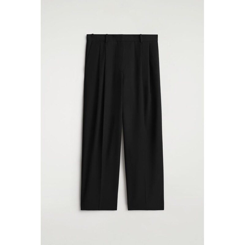 H&M - VOLNÉ KALHOTY ŠIROKÉHO STŘIHU Z TWILLU - černá 108129362