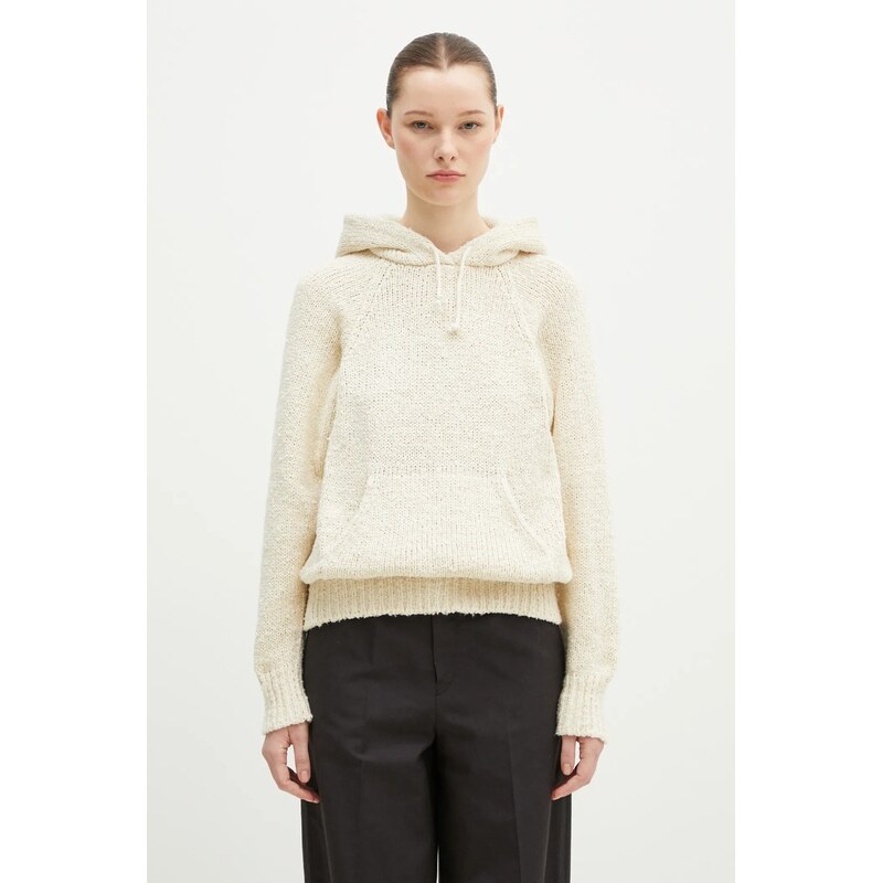 Hedvábný svetr Visvim Raglan Hoodie P.O. Knit Mawata 115145006