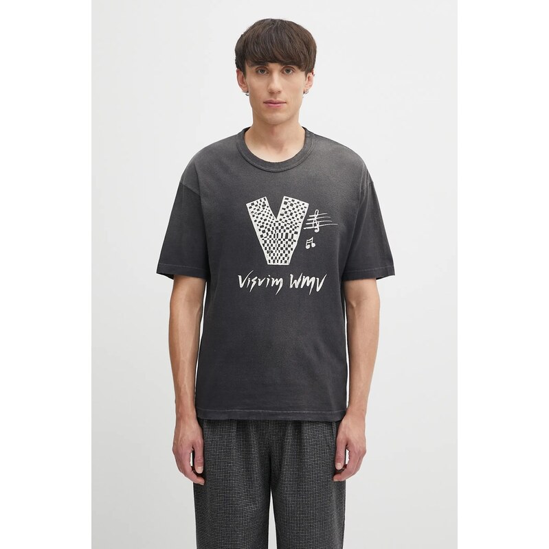 Bavlněné tričko Visvim jumbo tee s/s v, bílá barva
