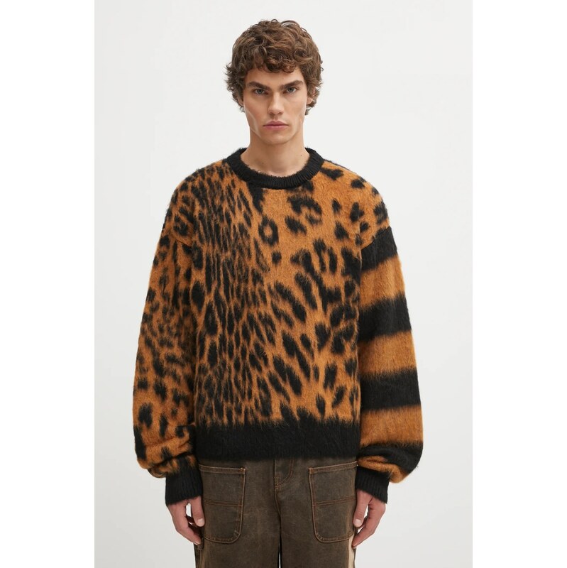 Aries Svetr s příměsí vlny Aries Brushed Leopard