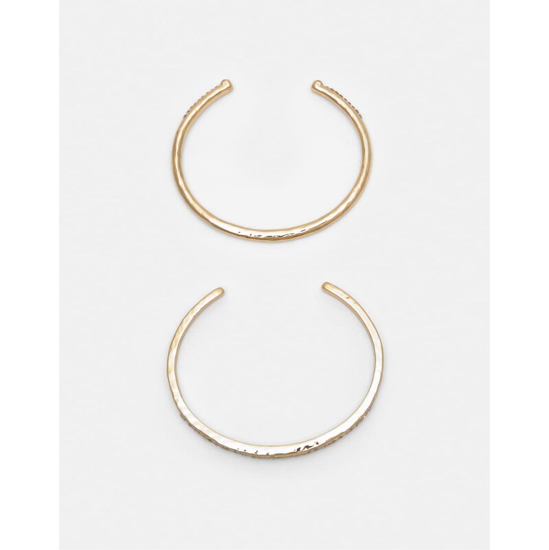 Pull&Bear Pack of 2 shimmery bracelets in gold 112384549