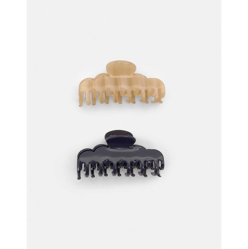 Pull&Bear Pack of 2 fur clips in brown 112384548