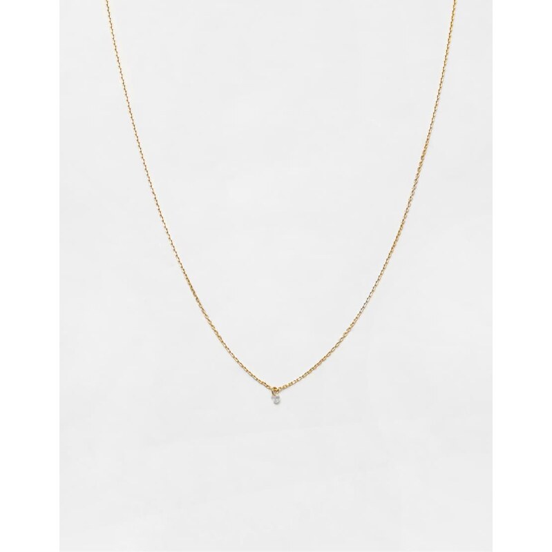 Pull&Bear Shimmery pendant necklace in gold 112384544