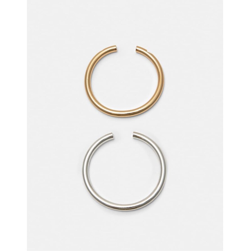 Pull&Bear Pack of 2 rigid bracelets in gold 112384531
