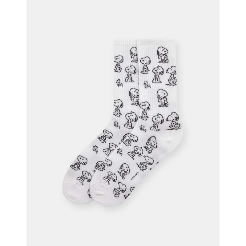 Pull&Bear Peanuts sports socks in white 112384527