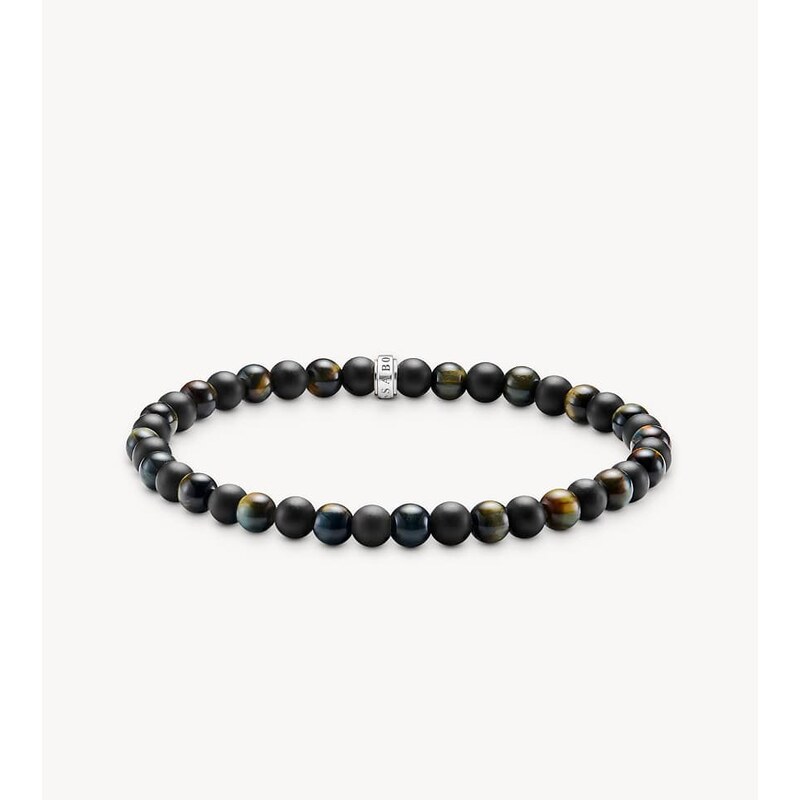 Thomas Sabo Bracelet in silver, black, blue