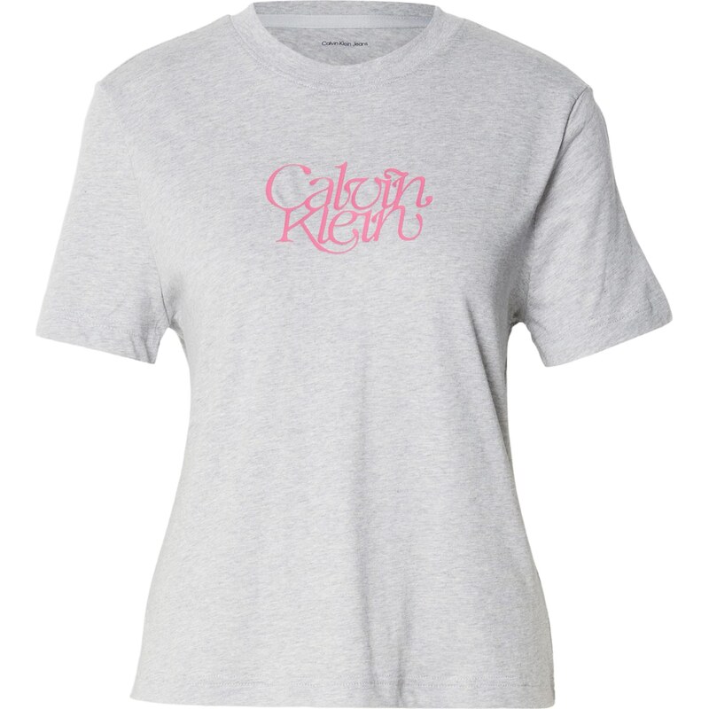 Calvin Klein Jeans Tričko světle šedá / pink
