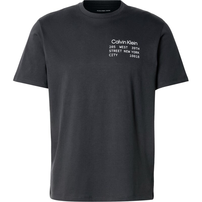 Calvin Klein Jeans Tričko tmavě šedá / bílá