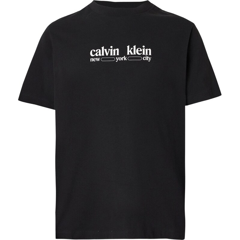 Calvin Klein Jeans Tričko NYC černá / bílá