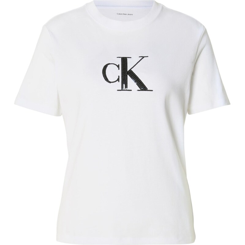 Calvin Klein Jeans Tričko námořnická modř / bílá