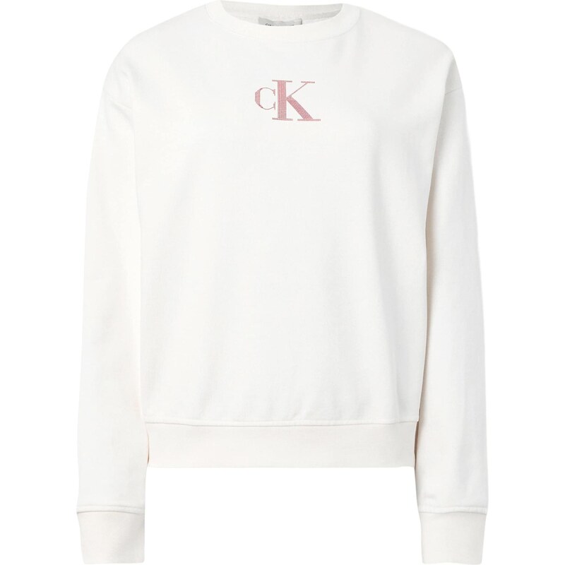 Calvin Klein Jeans Mikina 'CLASSIC' béžová / pastelově růžová