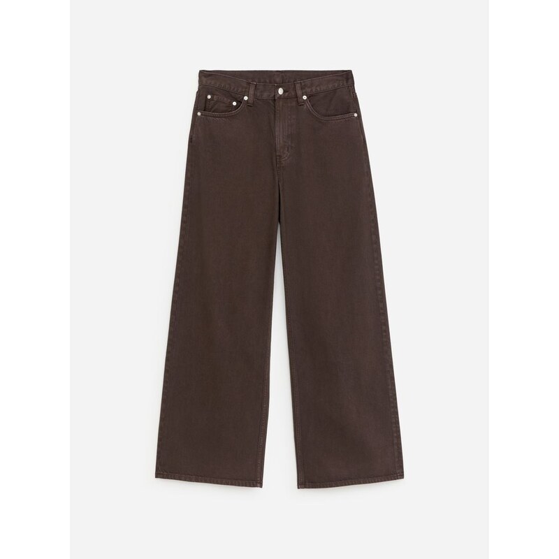 H&M - CLOUD volné široké džíny - hnědá 112385945