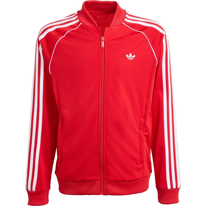 ADIDAS ORIGINALS Mikina SST Track jasně červená / bílá