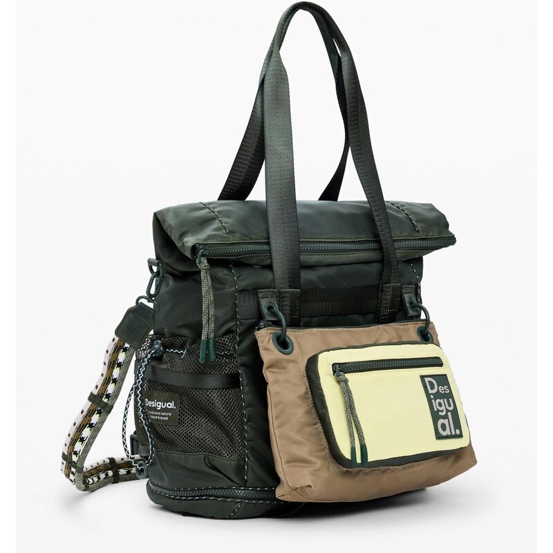 Desigual Batoh pastelově žlutá / khaki / kiwi