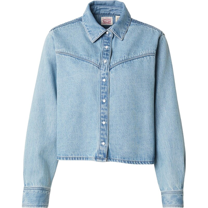 LEVIS  Přechodná bunda Logan Shacket modrá džínovina