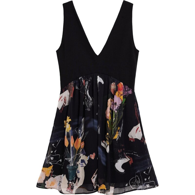 Desigual Šaty mix barev / černá