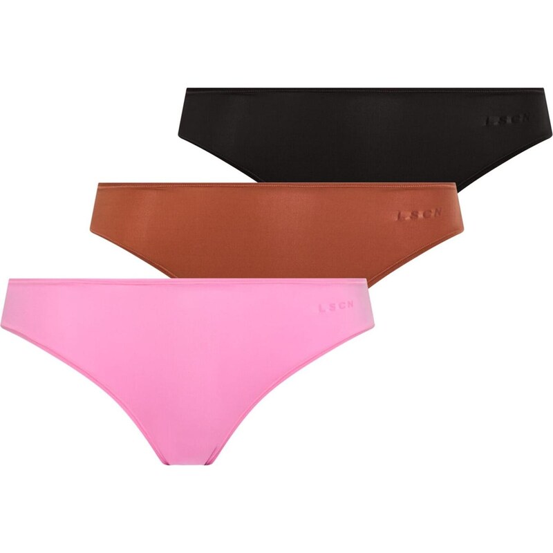 LASCANA Tanga koňaková / pink / černá 112389566