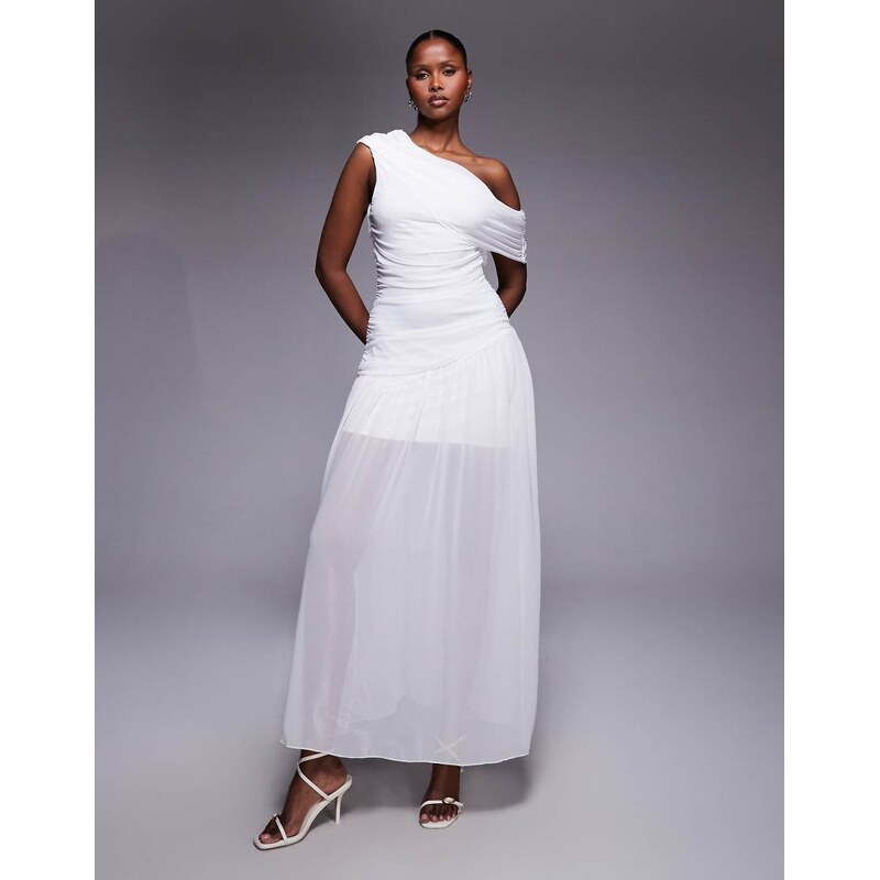 Fashionkilla exclusive chiffon off shoulder asymmetric hem