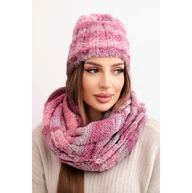 Kesi Zimní set s mohairem, čepice a nákrčník K500