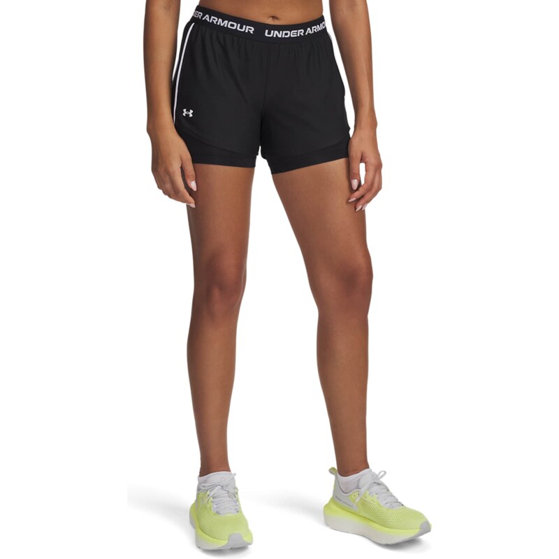 UNDER ARMOUR Sportovní kalhoty Play Up černá / bílá