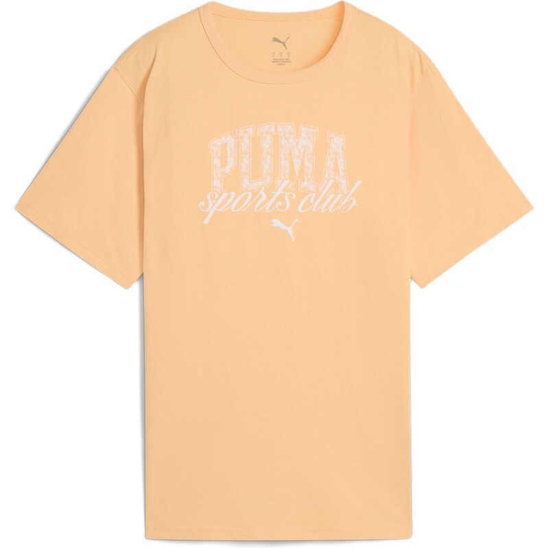 PUMA Tričko Class meruňková / bílá