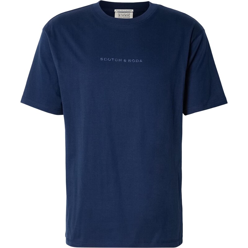 SCOTCH & SODA Tričko Seasonal Core světlemodrá / tmavě modrá