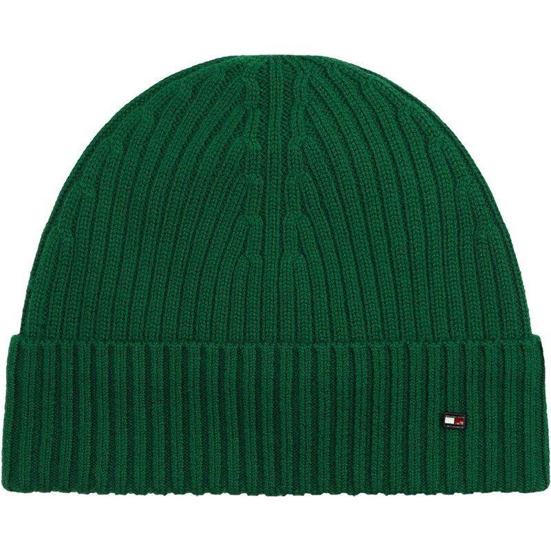 TOMMY HILFIGER Čepice tmavě zelená