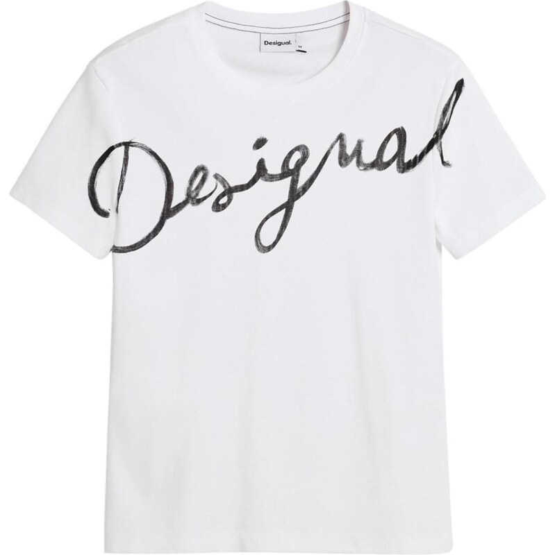 Desigual Tričko černá / bílá