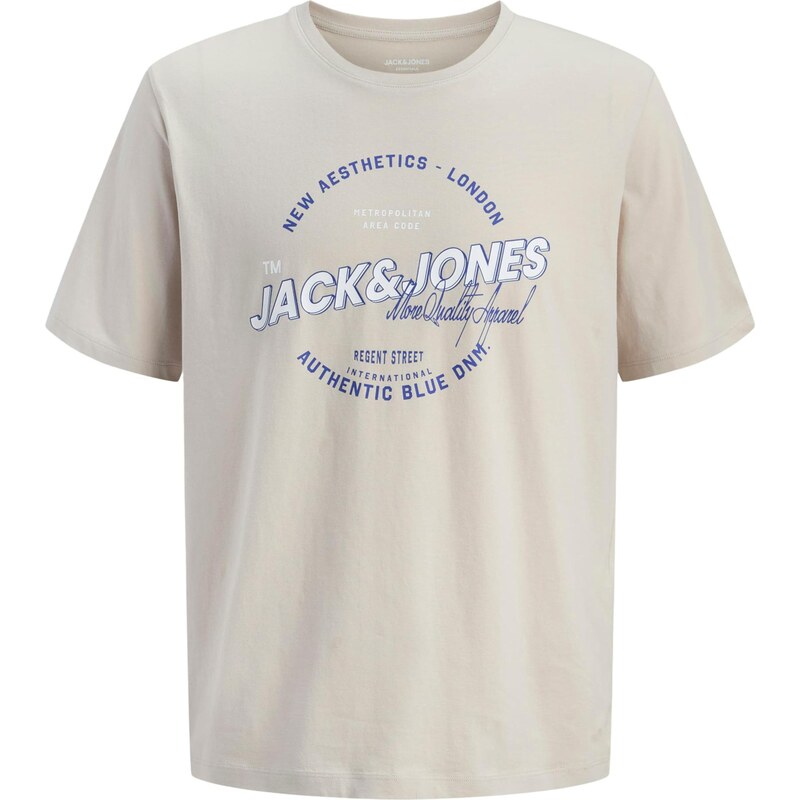 JACK & JONES Tričko režná / tmavě modrá / bílá