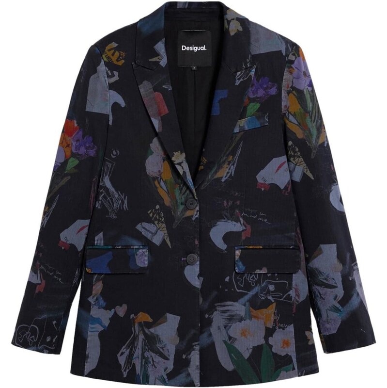 Desigual Blejzr 'Collage' mix barev / černá