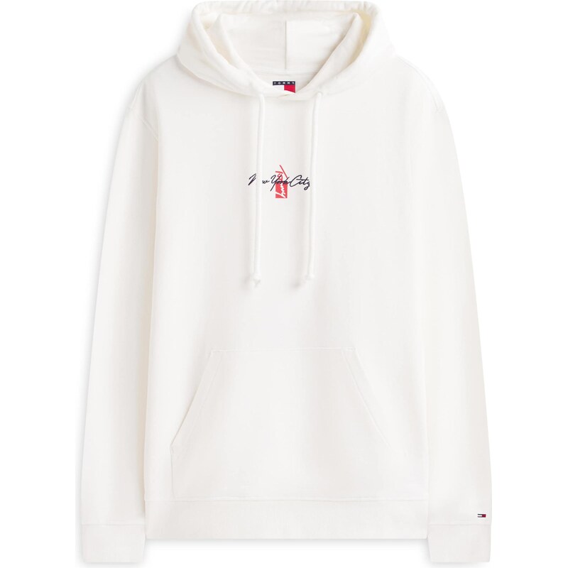 Tommy Jeans Mikina červená / bílá